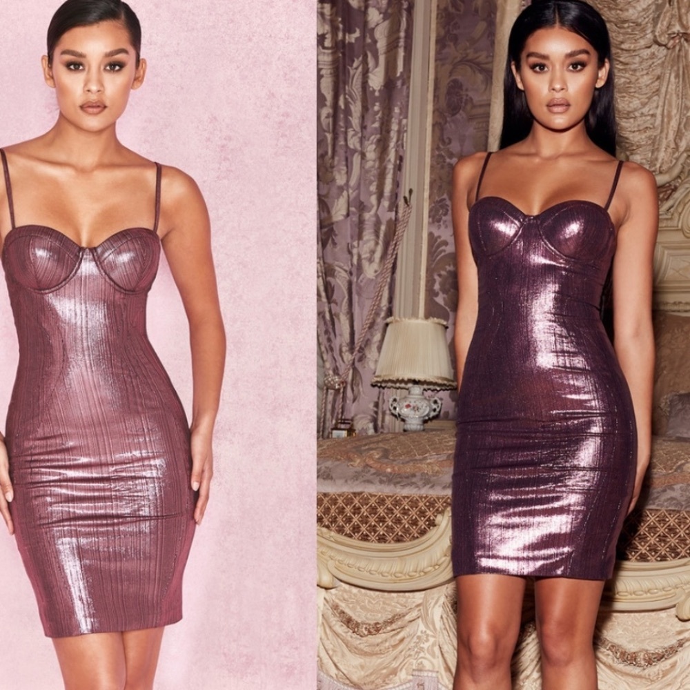 HOUSE OF CB SAMIRA BODYCON METALLIC - Picture 1 of 3